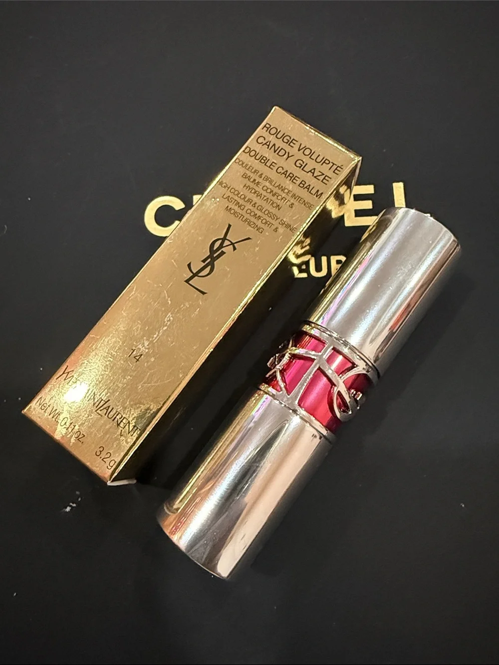 Yves Saint Laurent Rouge Volupté Candy Glaze Lipstick scenic brown